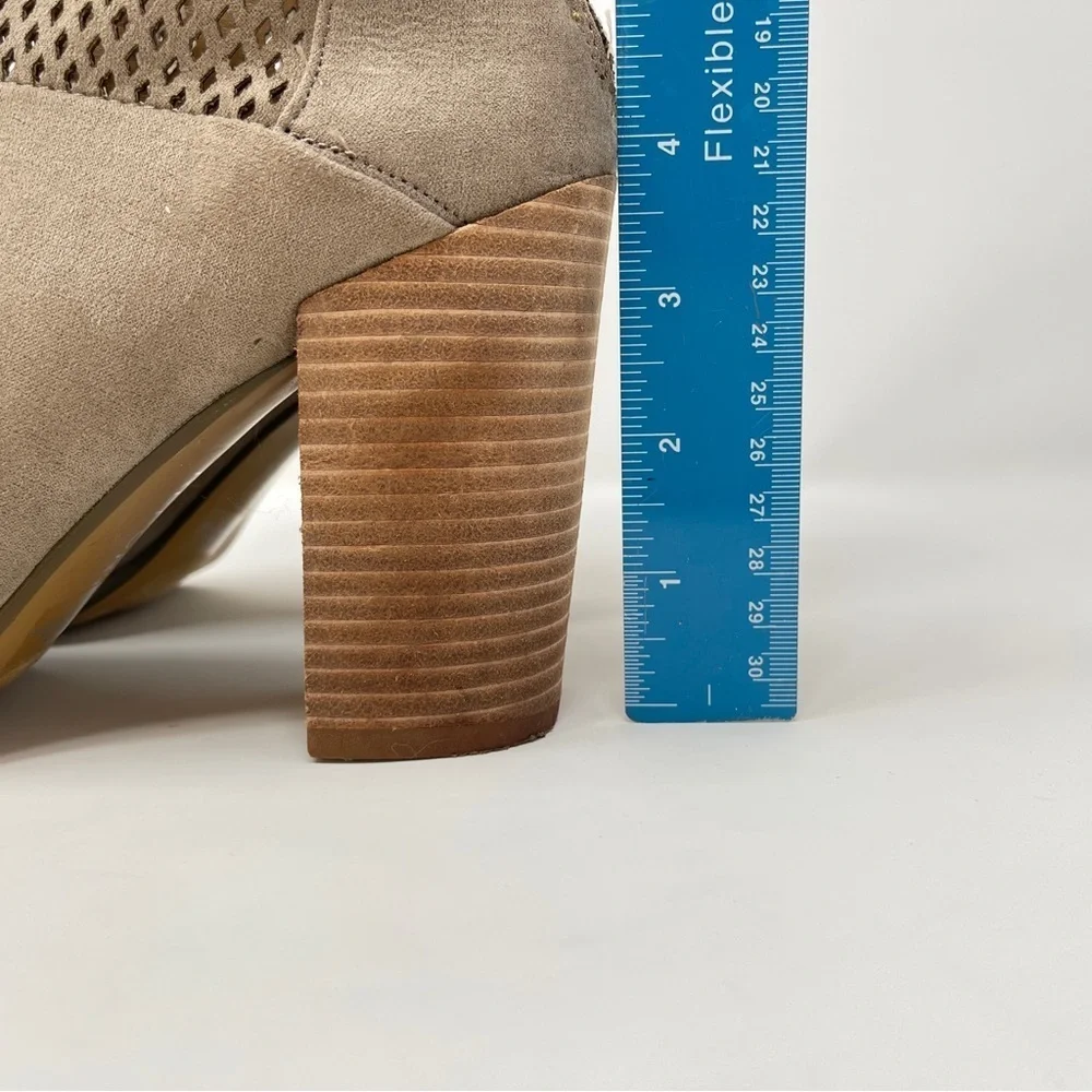 Report Barnack Grey‎ Stacked Heeled Open Toe Cut Out Ankle Boot